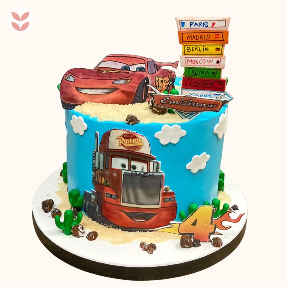 Torta Cumpleaños Cars Rayo Mcqueen